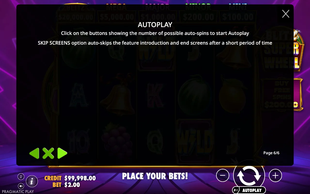 Autoplay — Blitz Super Wheel