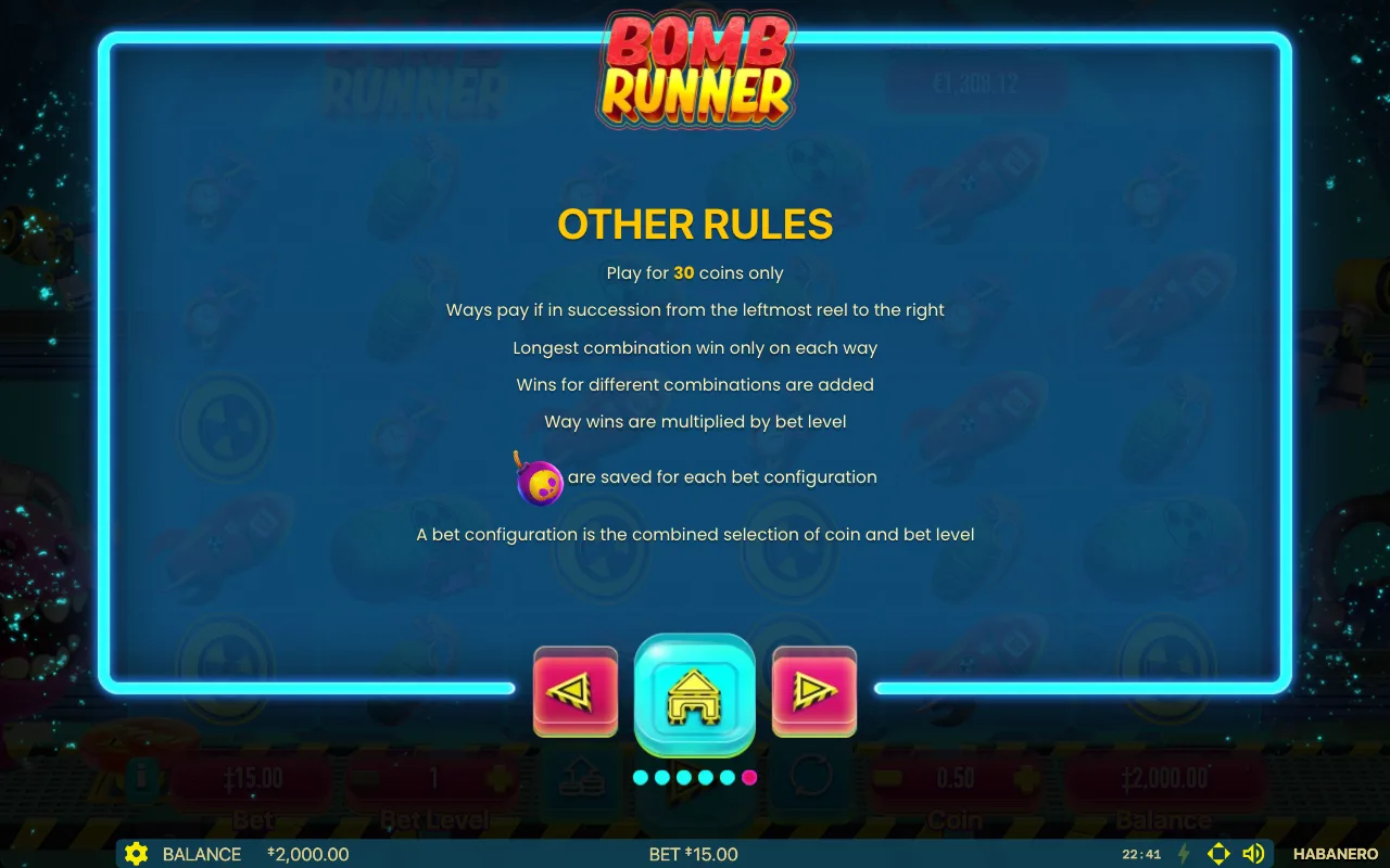 Game rules, page 6 — Bomb Runner