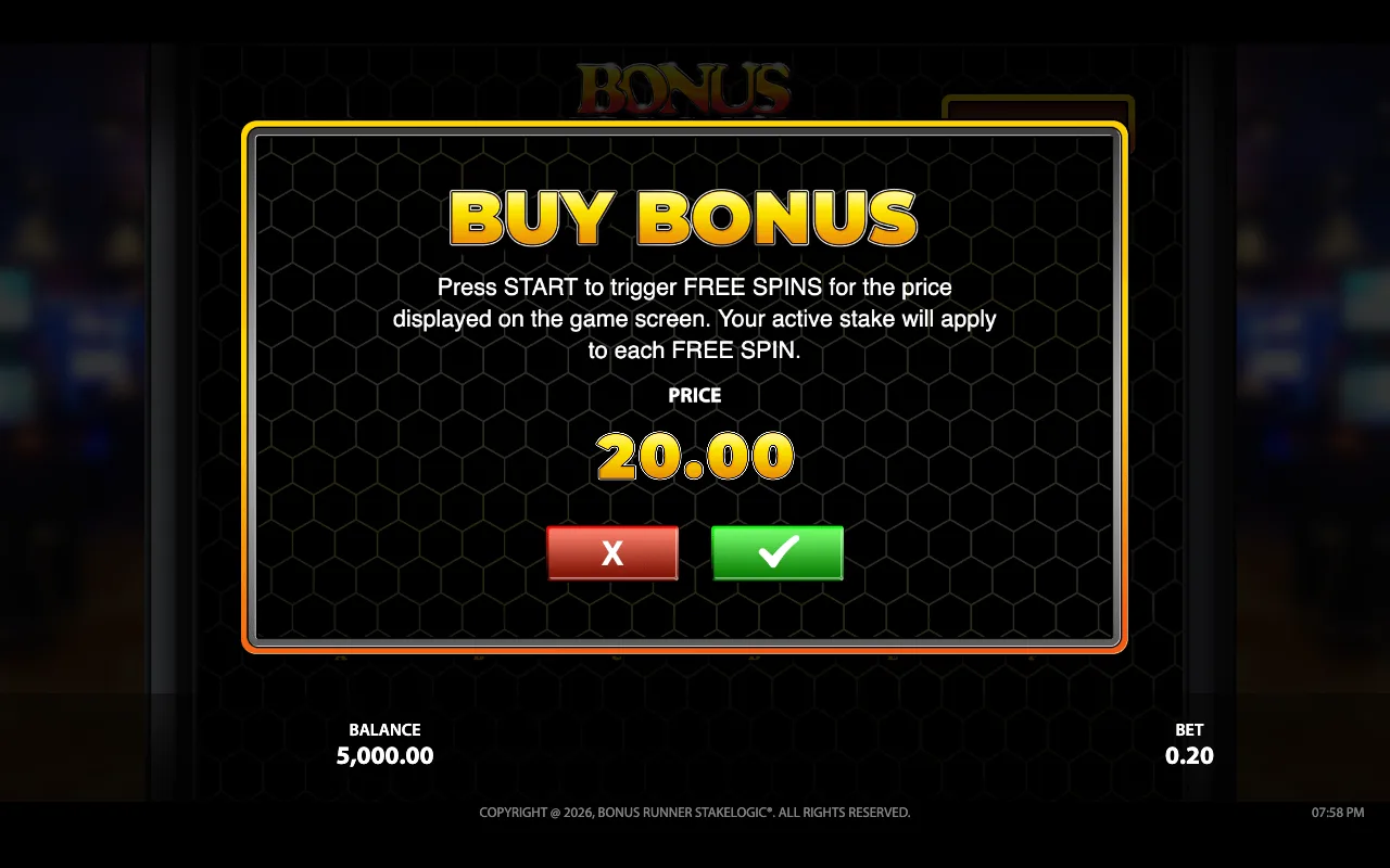 Buying the feature — Bonus Runner