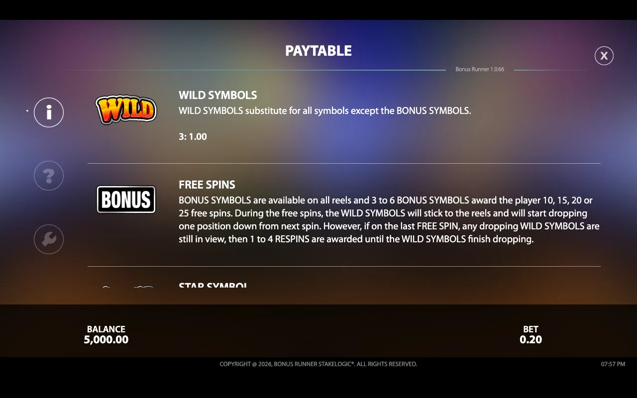 Free spins — Bonus Runner
