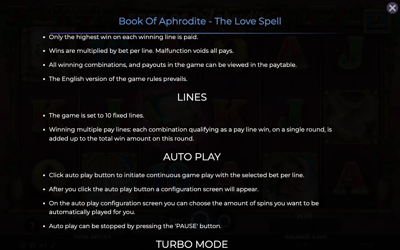 Lines — Book of Aphrodite The Lovespell