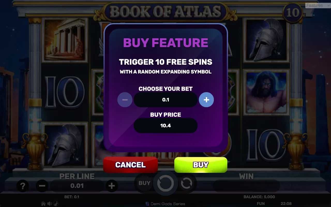 Buying the feature — Book of Atlas
