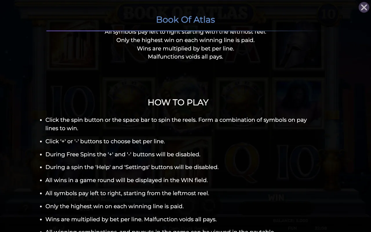 Game rules, page 6 — Book of Atlas