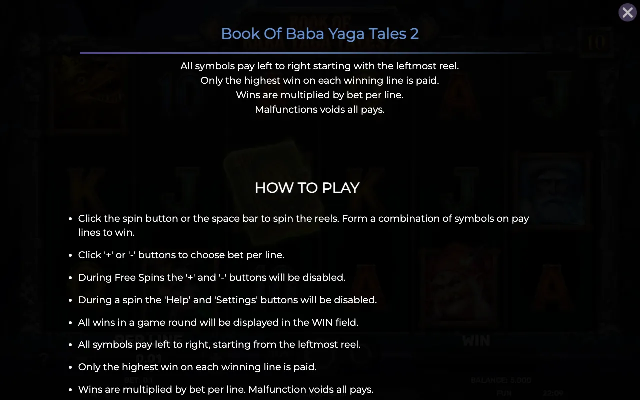 Game rules, page 5 — Book of Baba Yaga Tales 2