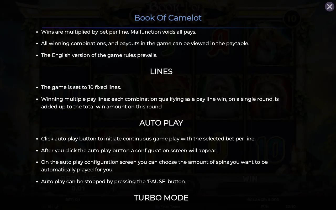 Lines — Book of Camelot