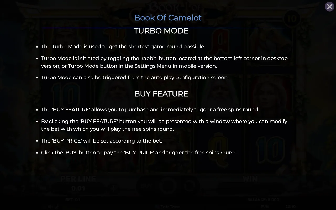Game rules, page 8 — Book of Camelot