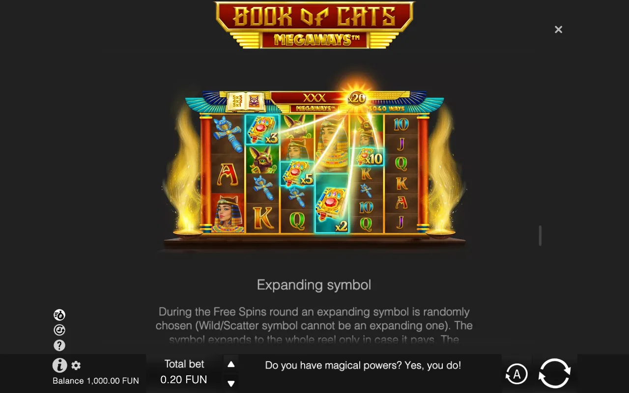 Game rules, page 4 — Book of Cats Megaways