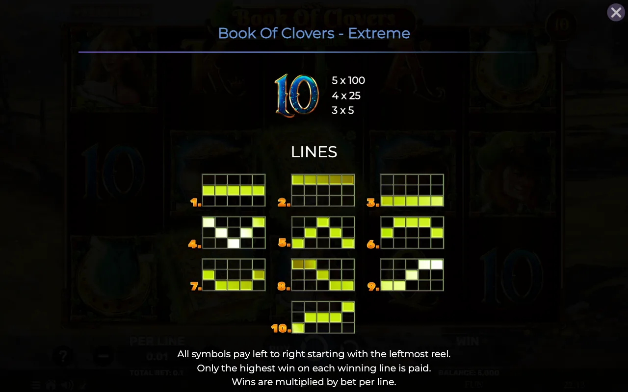 Lines — Book of Clovers Extreme