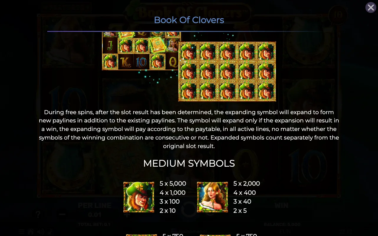 Game rules, page 3 — Book of Clovers