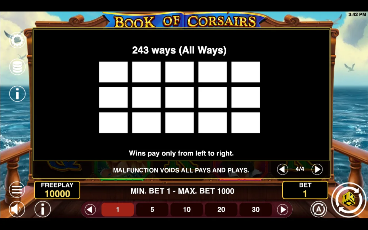 Game rules, page 4 — Book of Corsairs