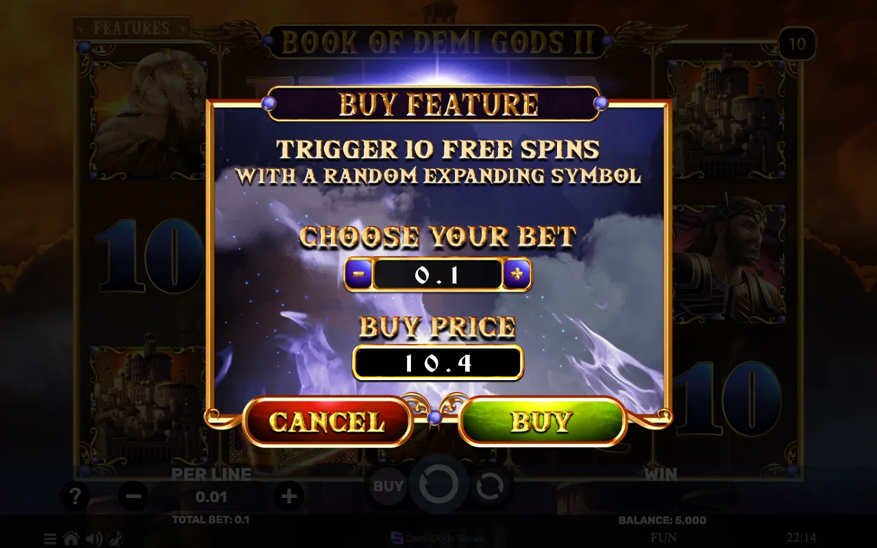 Buying the feature — Book of Demi Gods 2
