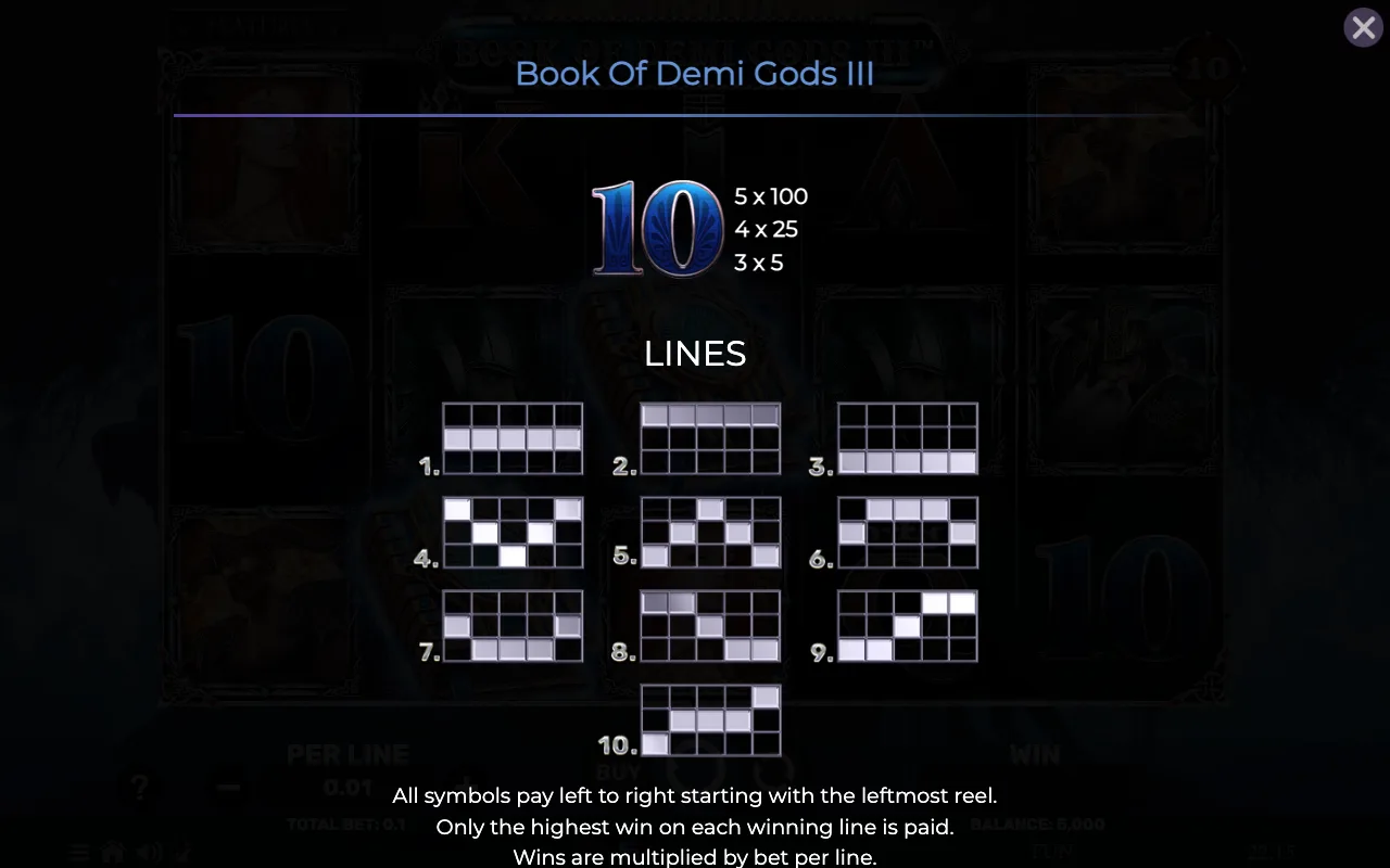 Game rules, page 5 — Book of Demi Gods 3