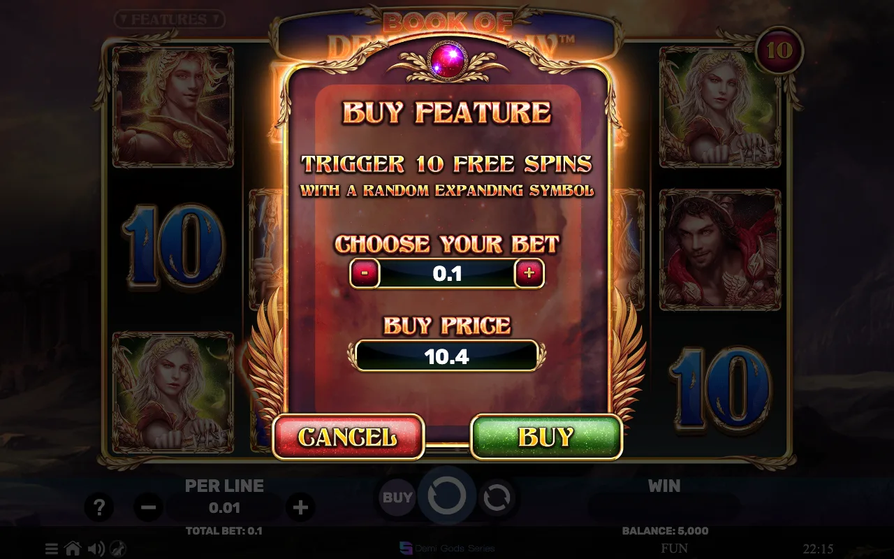 Buying the feature — Book of Demi Gods 4