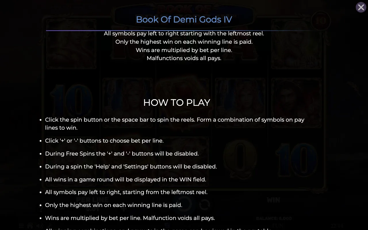 How to play — Book of Demi Gods 4