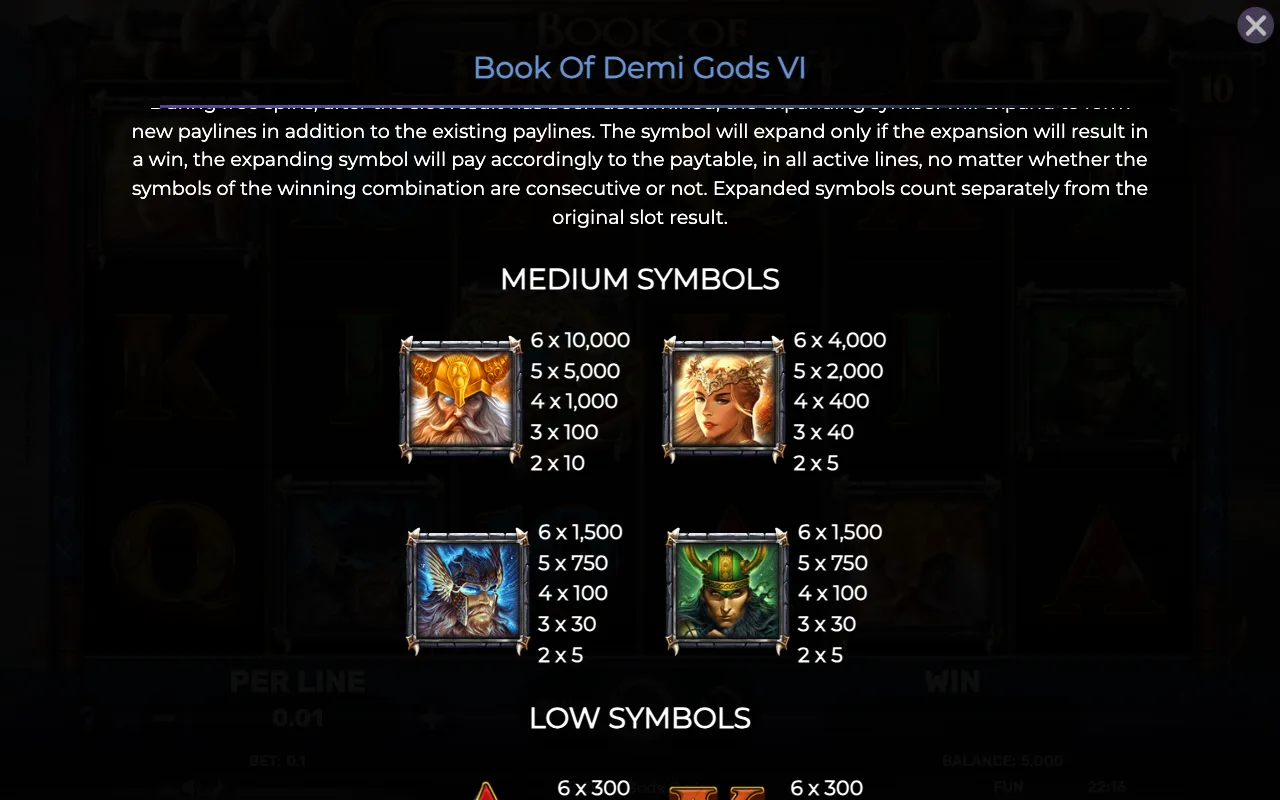 Game rules, page 3 — Book of Demi Gods vi