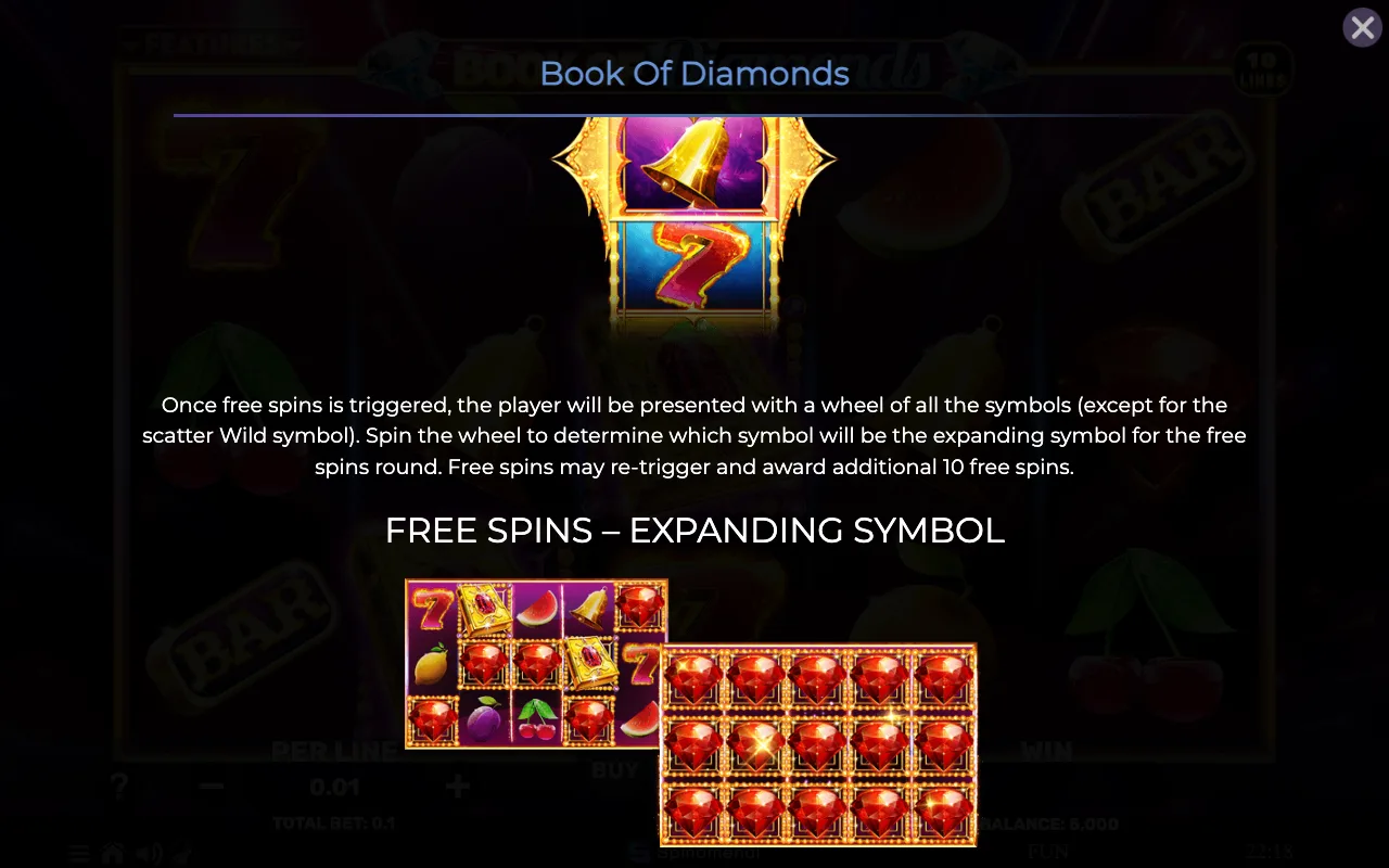 Game rules, page 2 — Book of Diamonds
