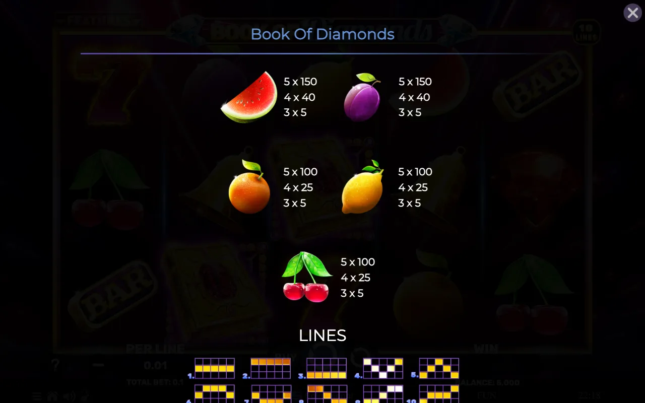 Game rules, page 4 — Book of Diamonds