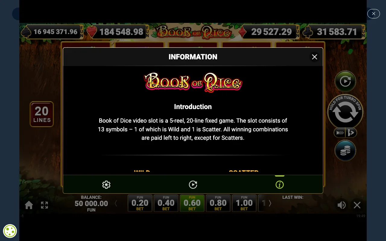 Game rules, page 1 — Book of Dice