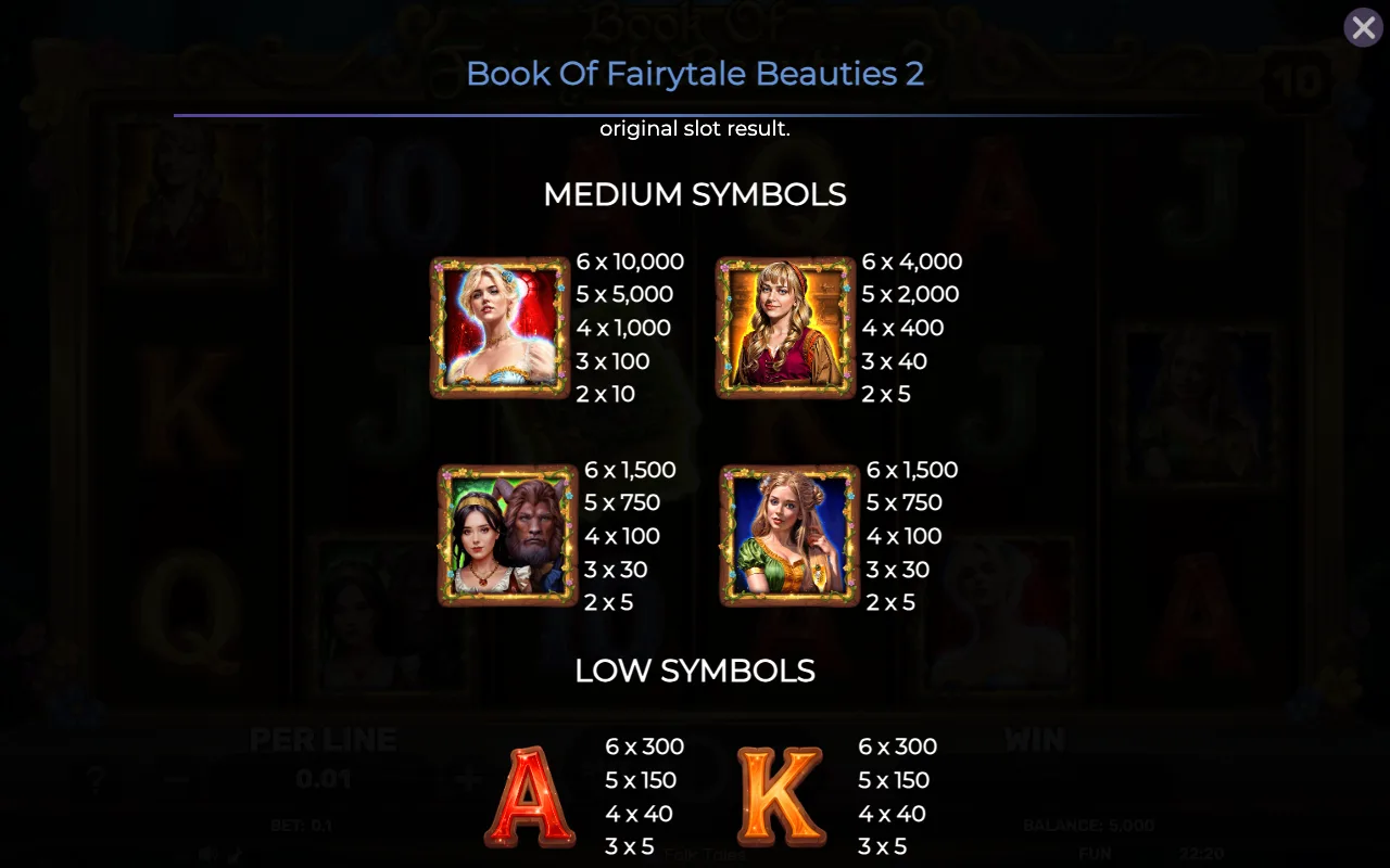 Medium symbols — Book of Fairytale Beauties 2