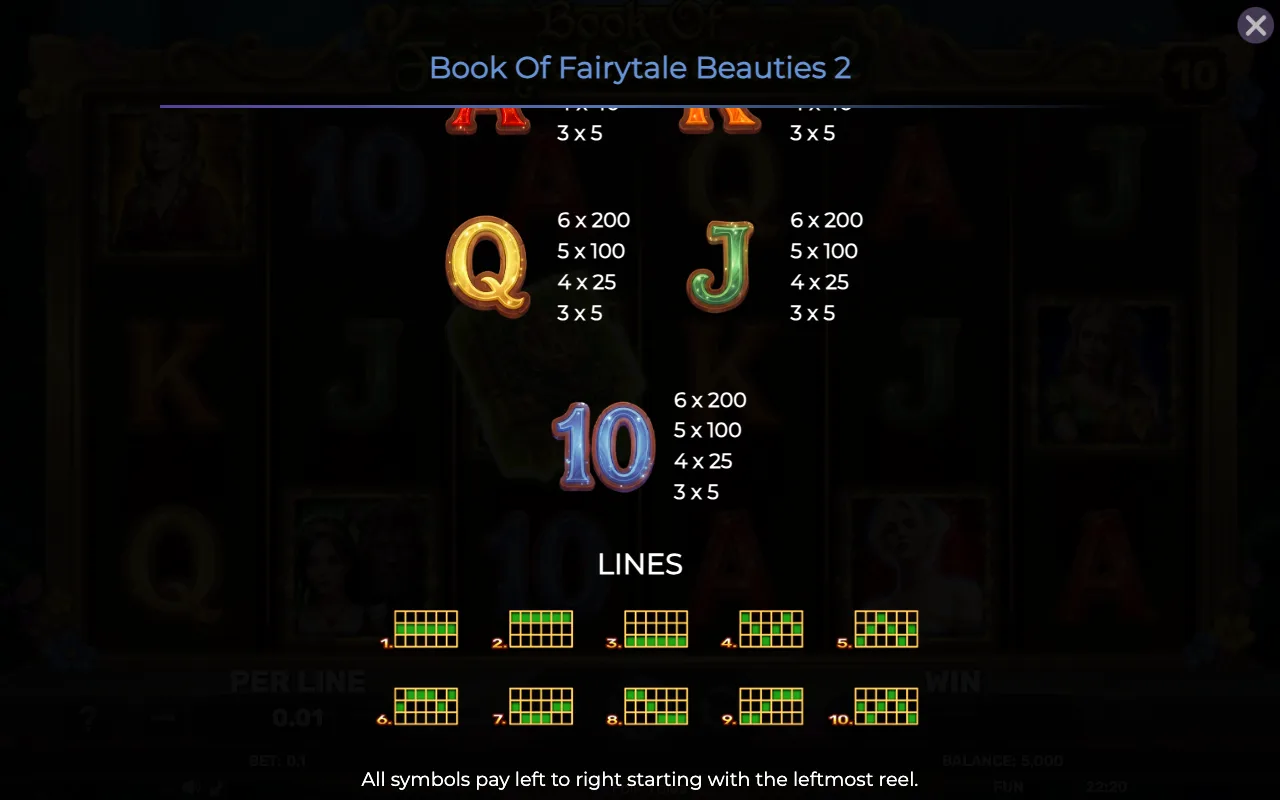 Game rules, page 4 — Book of Fairytale Beauties 2