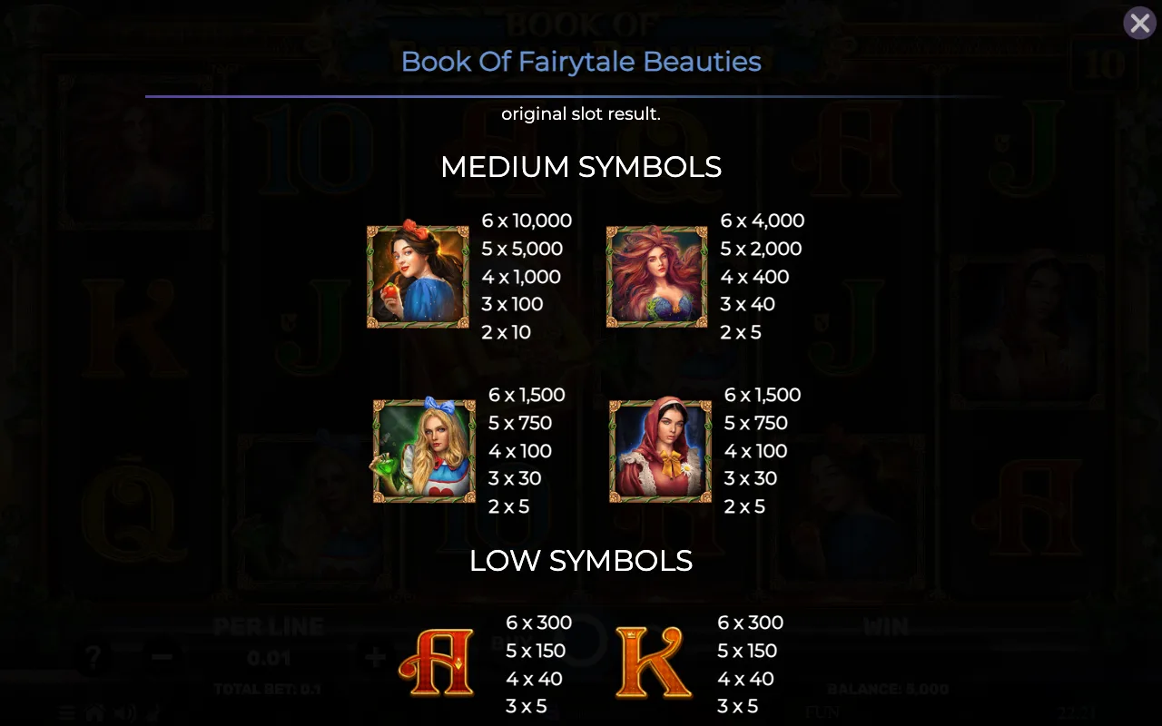 Medium symbols — Book of Fairytale Beauties