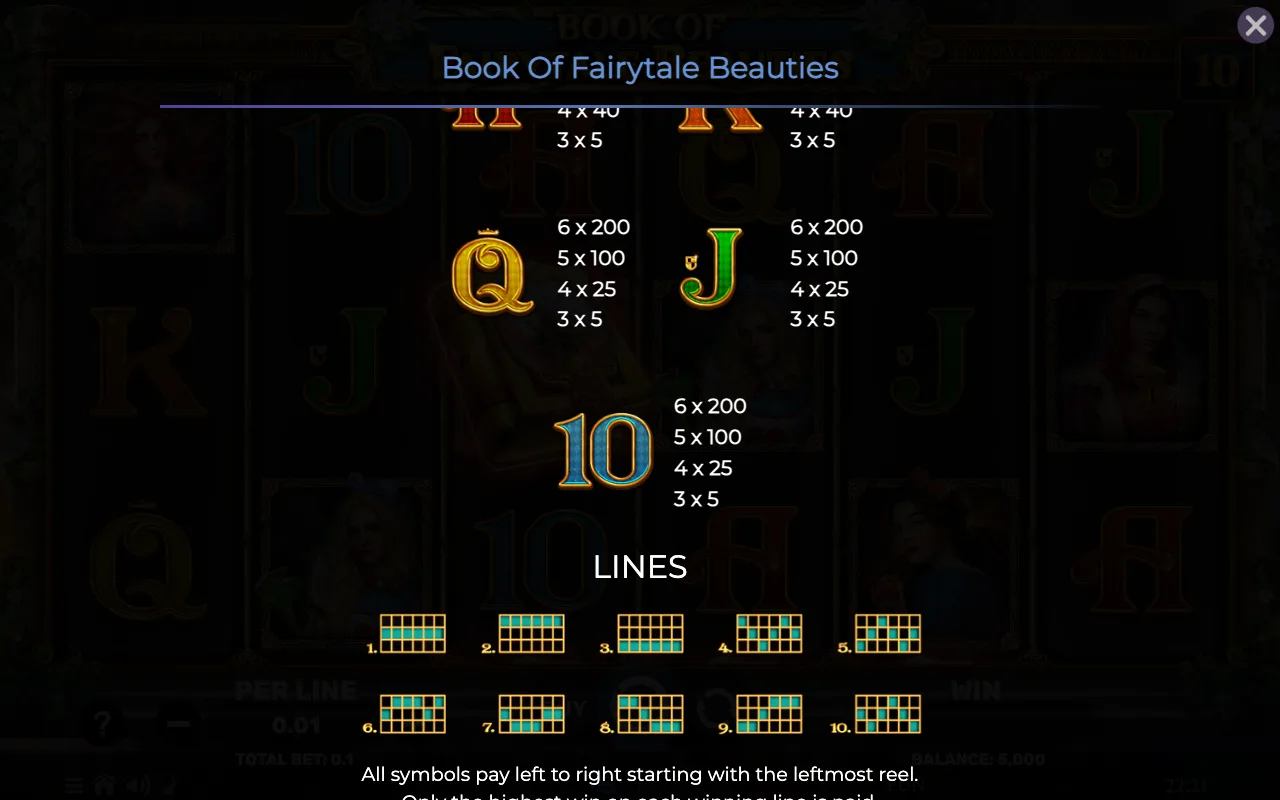 Game rules, page 4 — Book of Fairytale Beauties