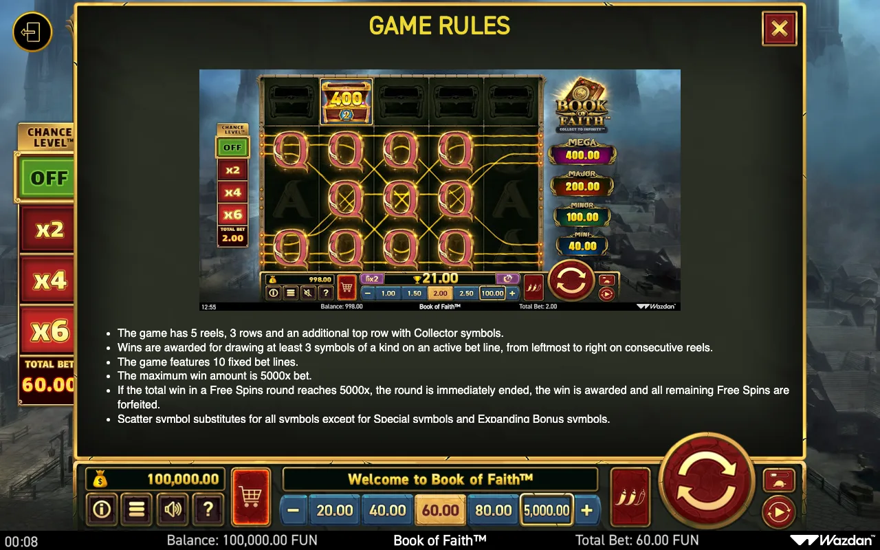 Game rules, page 10 — Book of Faith