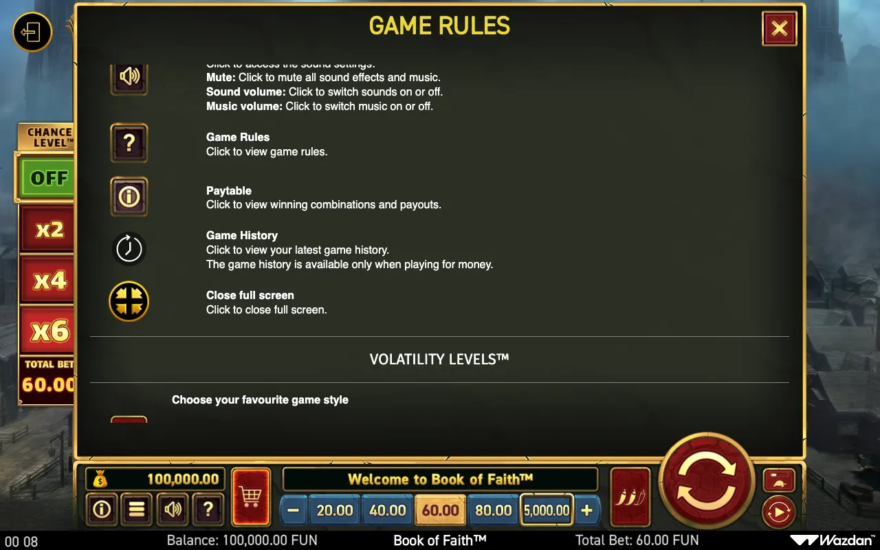 Game rules, page 14 — Book of Faith
