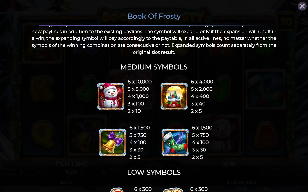Medium symbols — Book of Frosty