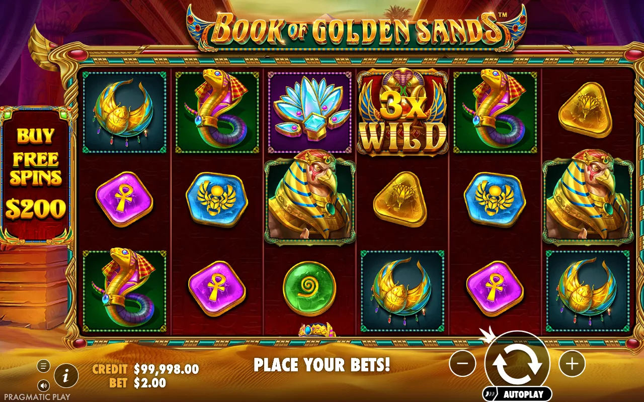 The base game — Book of Golden Sands