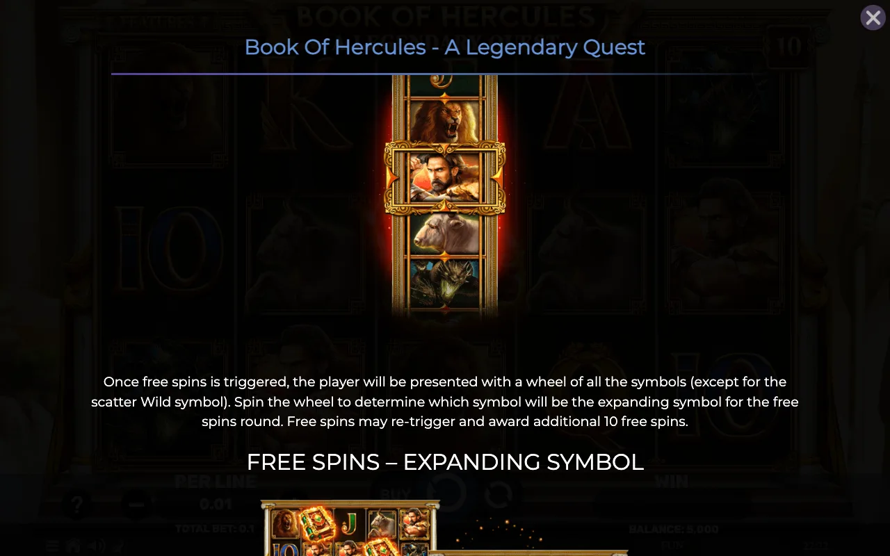 Game rules, page 2 — Book of Hercules a Legendary Quest