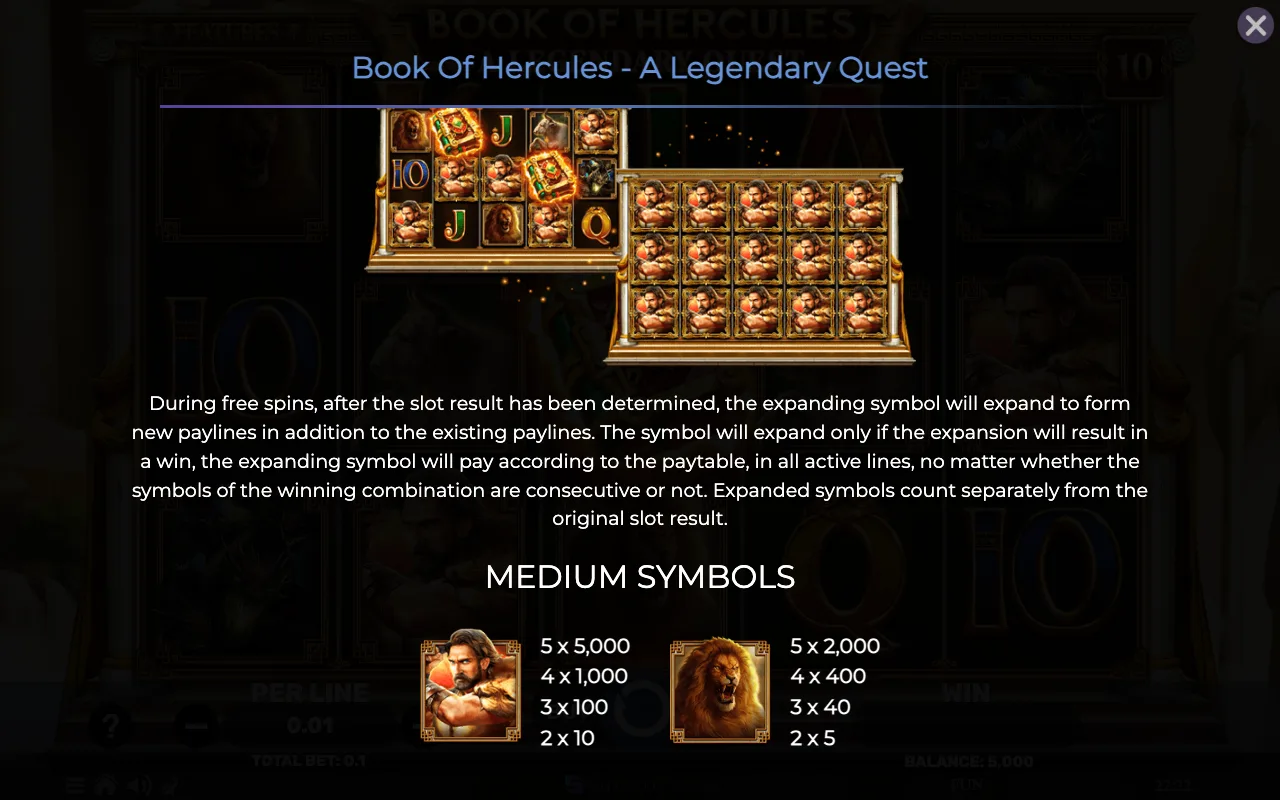 Game rules, page 3 — Book of Hercules a Legendary Quest