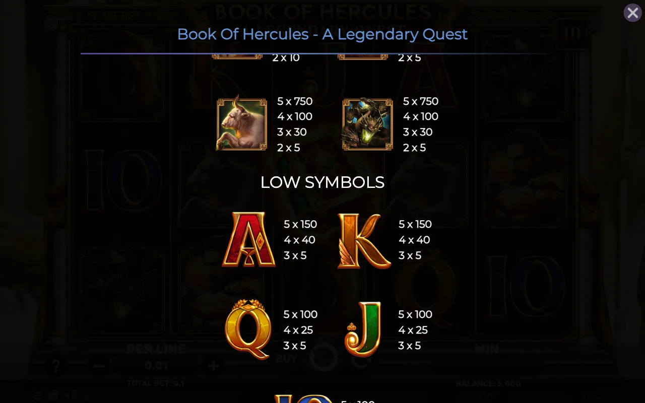 Game rules, page 4 — Book of Hercules a Legendary Quest