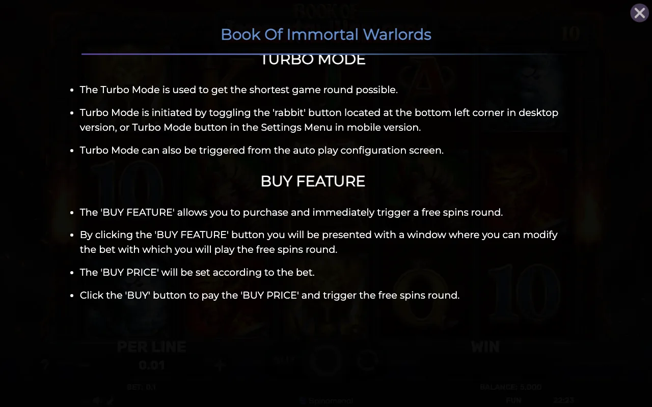 Game rules, page 8 — Book of Immortal Warlords