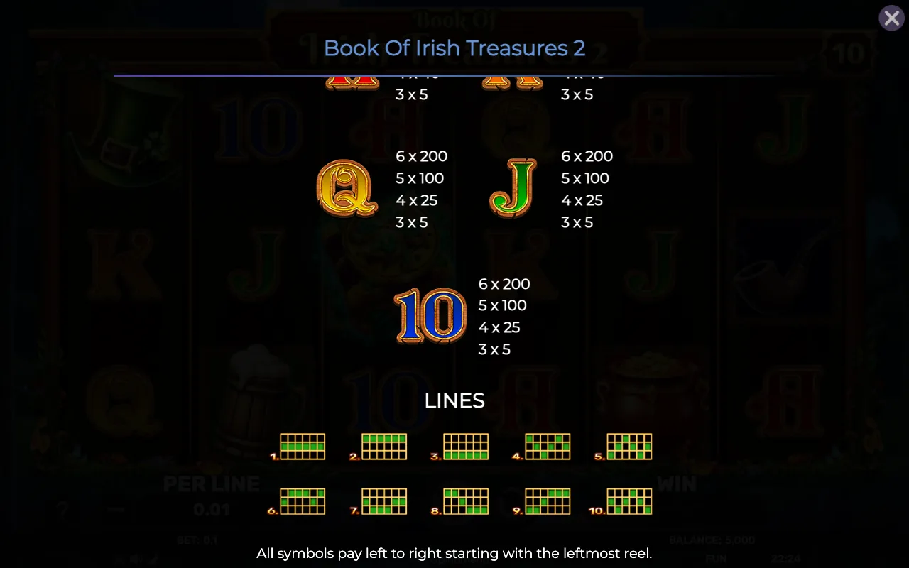 Game rules, page 4 — Book of Irish Treasures 2