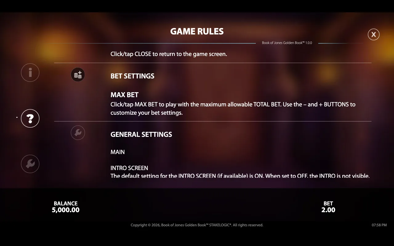 Game rules — Book of Jones Golden Book