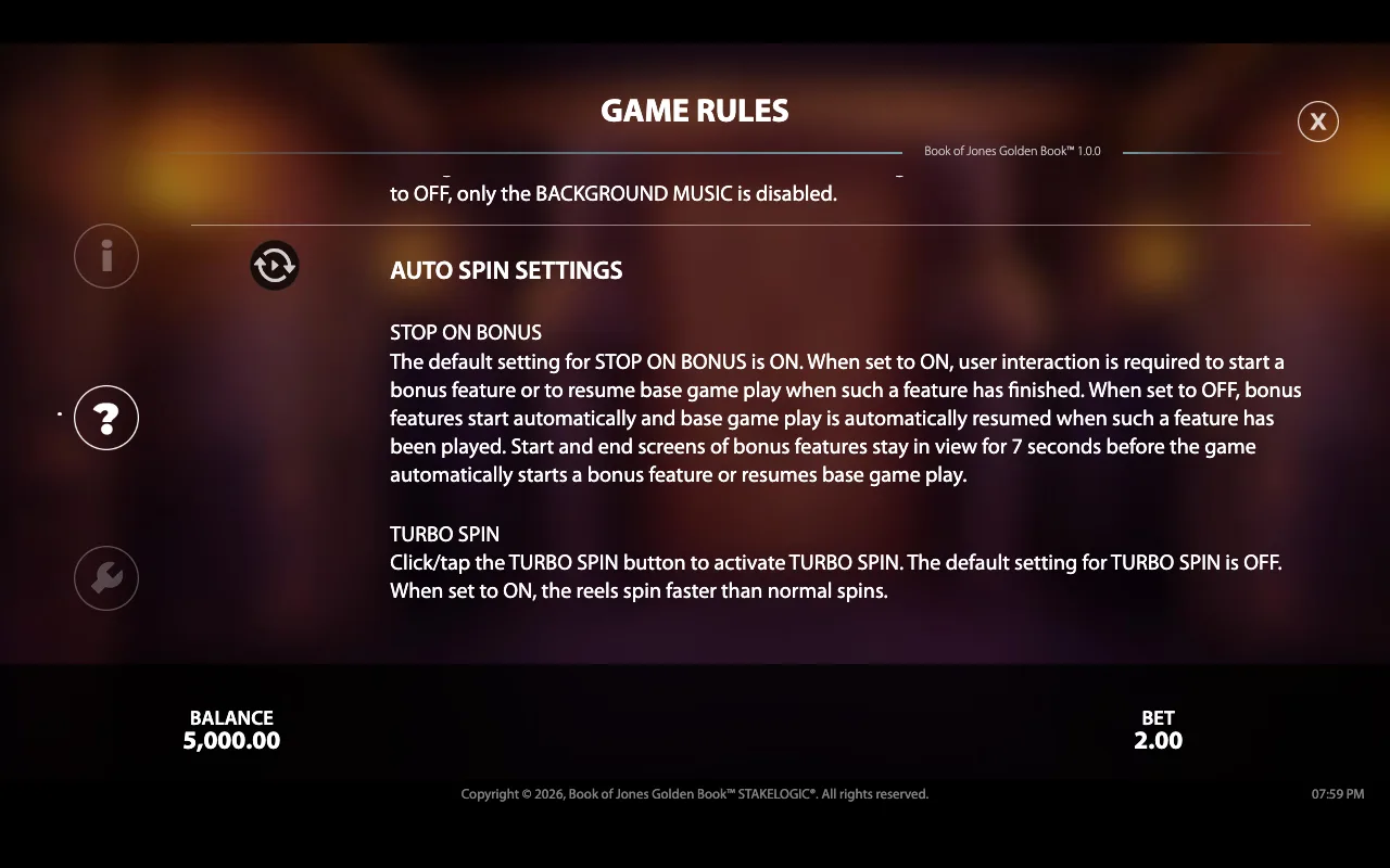 Game rules — Book of Jones Golden Book