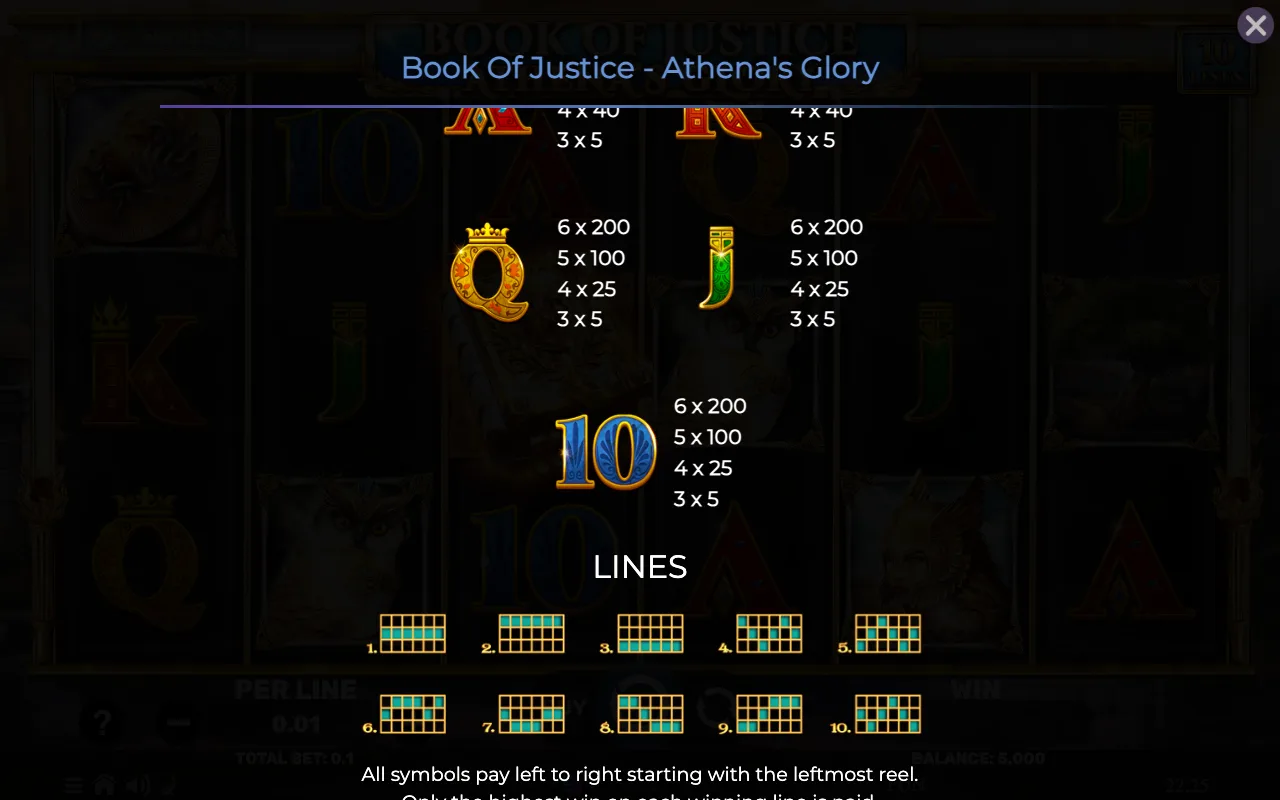 Game rules, page 4 — Book of Justice Athenas Glory
