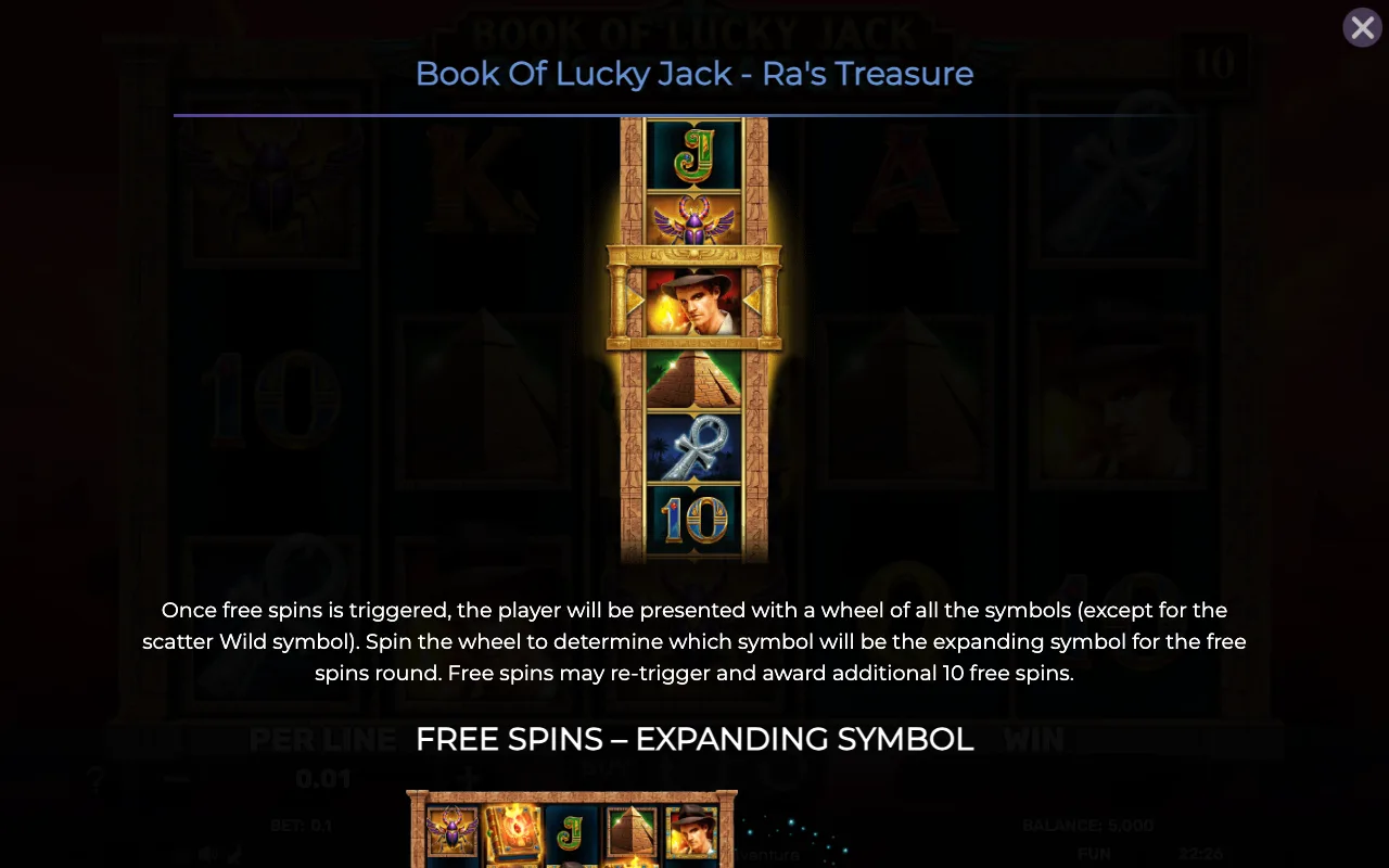 Game rules, page 2 — Book of Lucky Jack Ras Treasure
