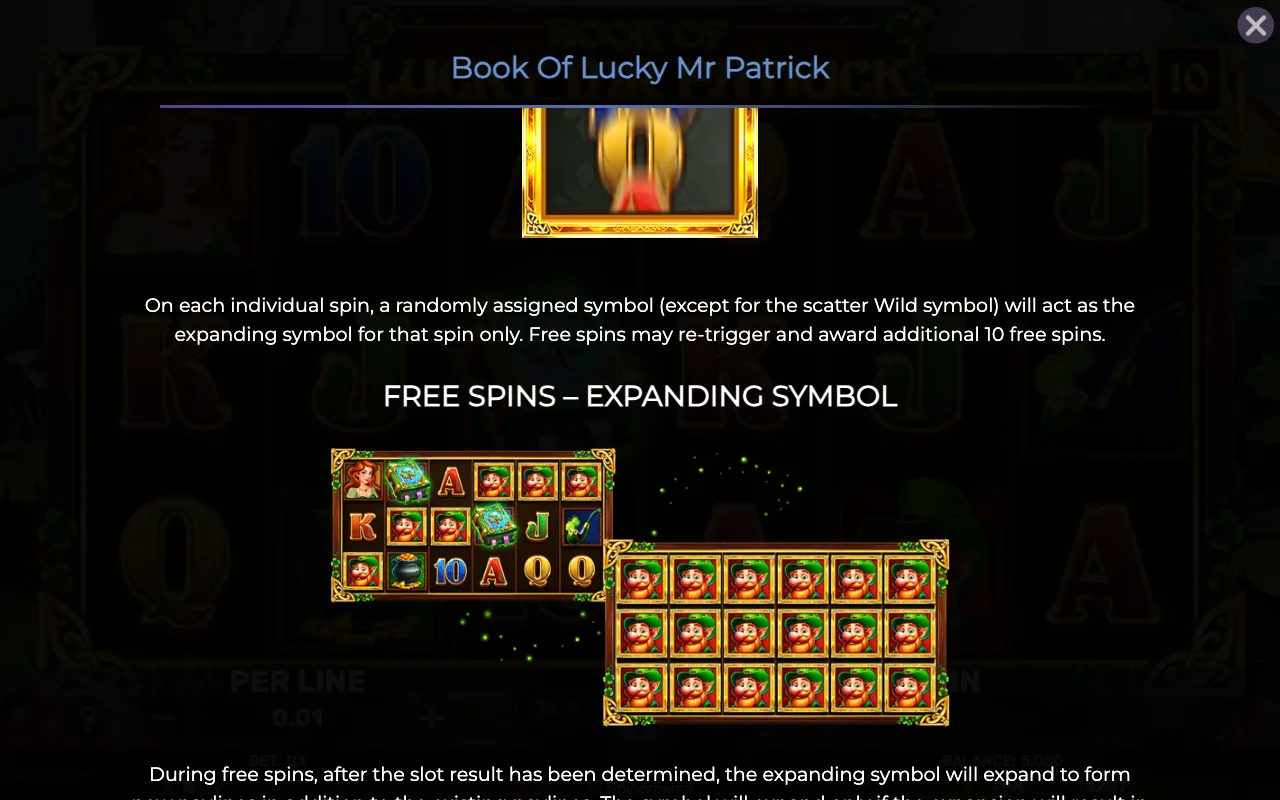 Game rules, page 2 — Book of Lucky mr Patrick