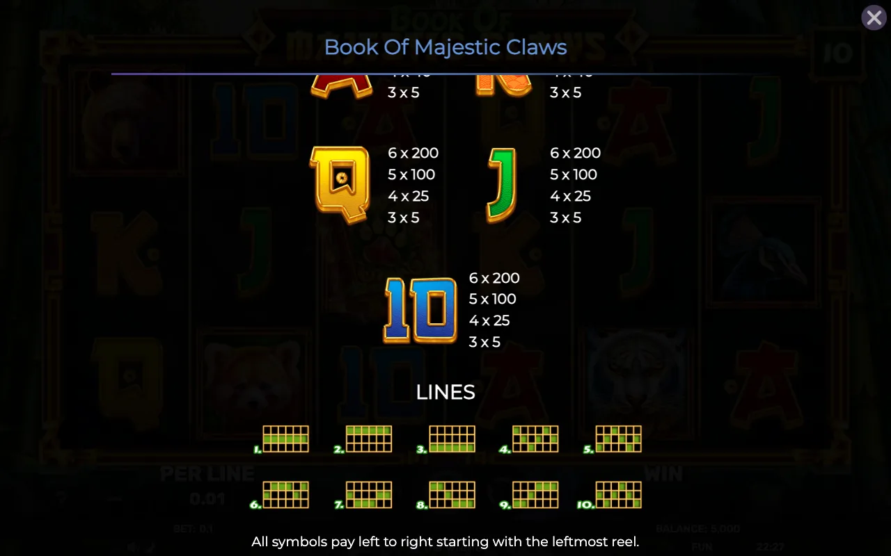 Game rules, page 4 — Book of Majestic Claws