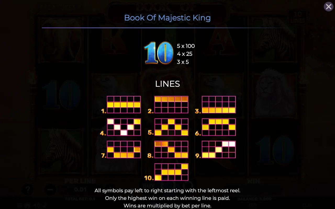 Lines — Book of Majestic King