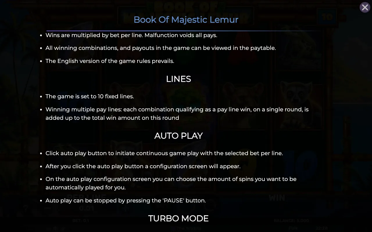 Lines — Book of Majestic Lemur
