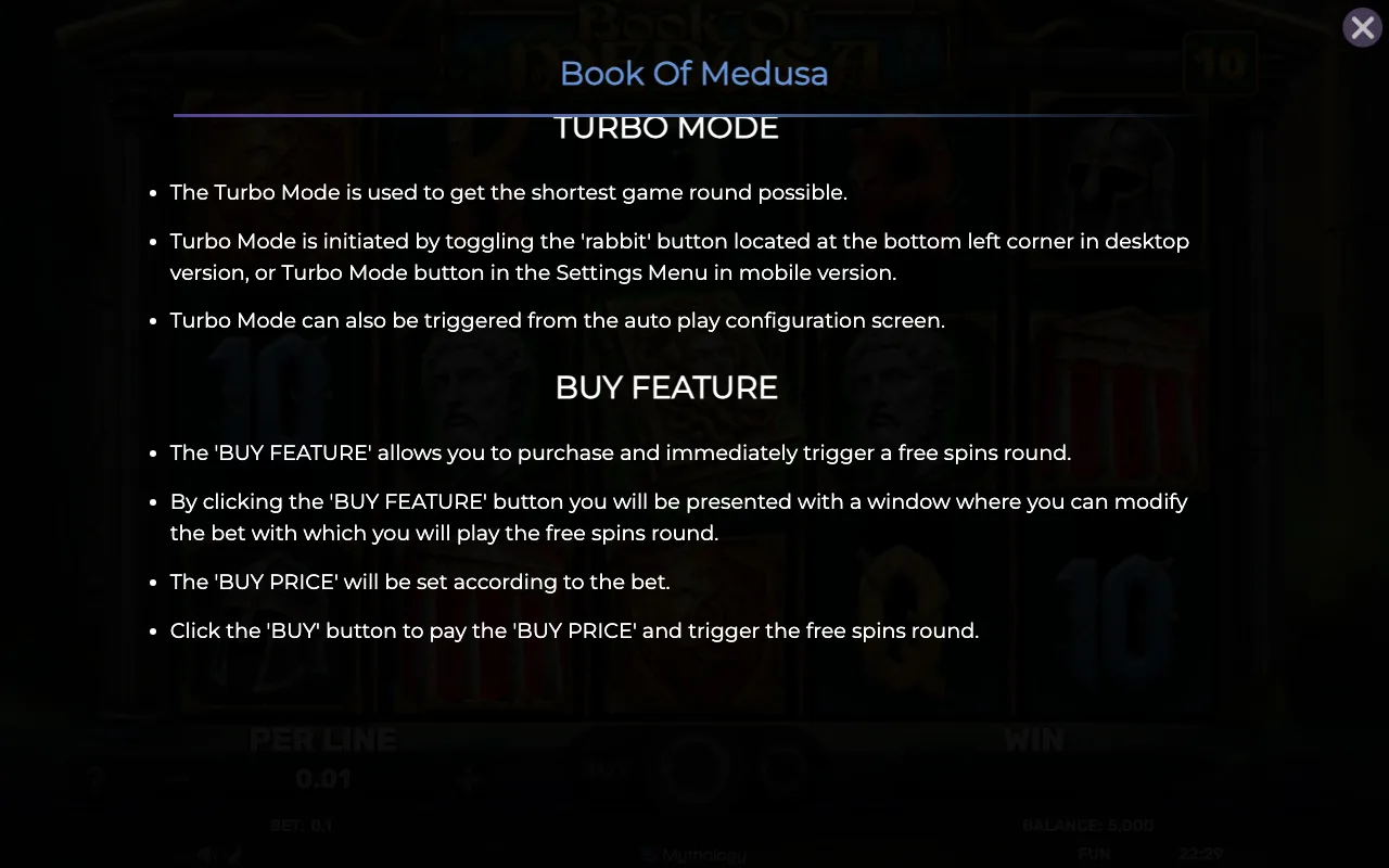 Buy feature — Book of Medusa