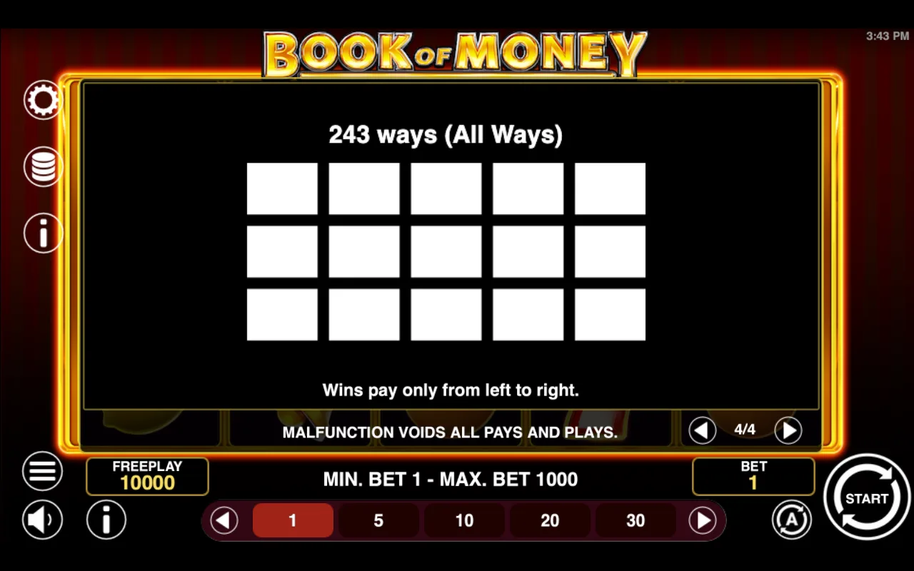 Game rules, page 4 — Book of Money