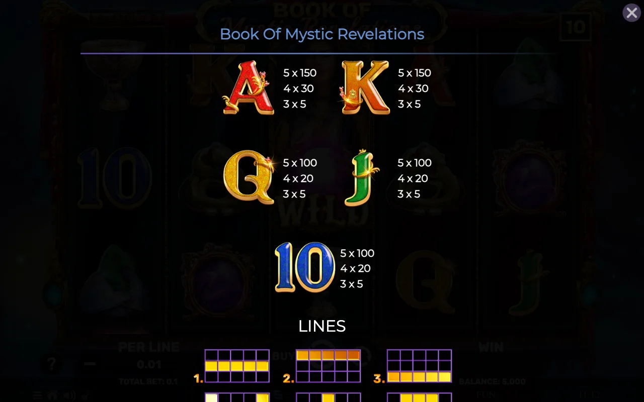 Game rules, page 5 — Book of Mystic Revelations