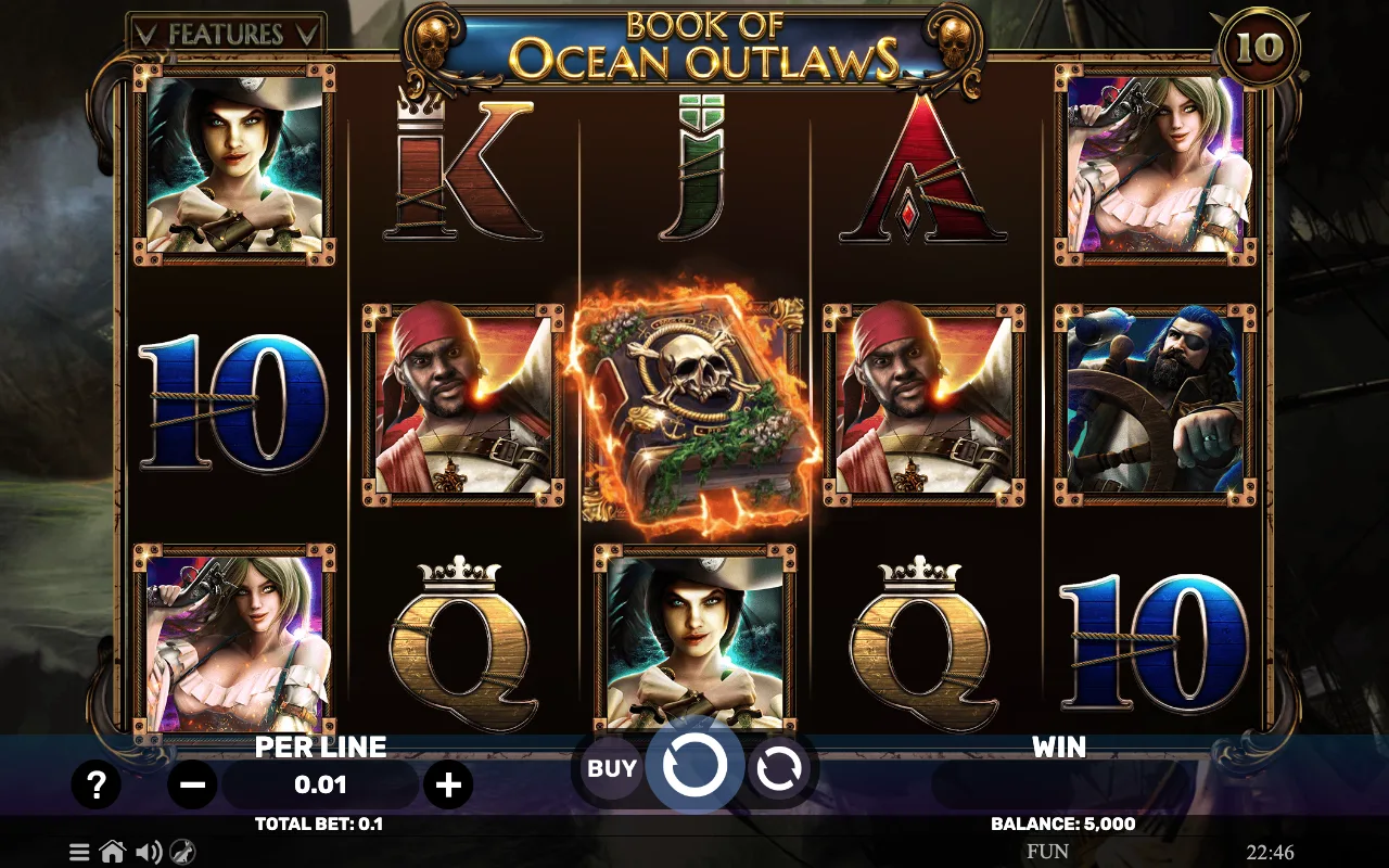 The base game — Book of Ocean Outlaws