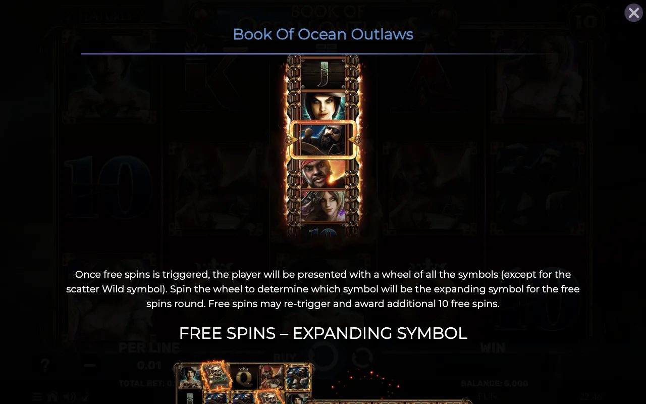 Game rules, page 2 — Book of Ocean Outlaws