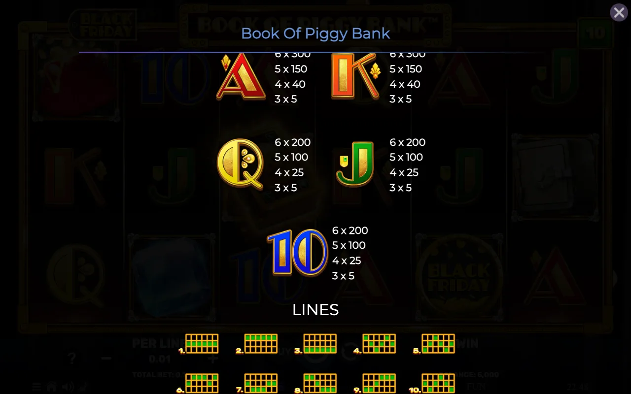 Game rules, page 4 — Book of Piggy Bank Black Friday