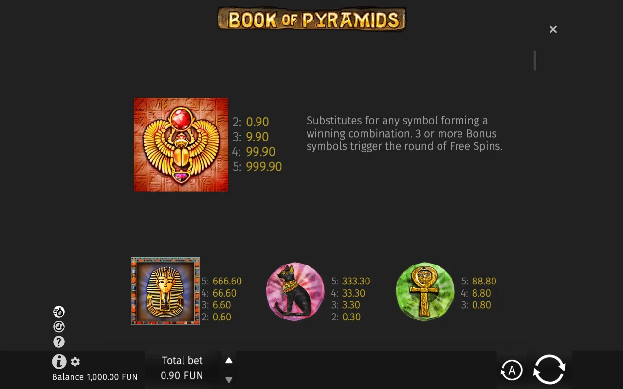 Game rules, page 1 — Book of Pyramids